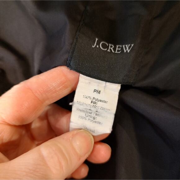 J. Crew Long 'Wintress Puffer' Jacket in Black Size Medium Petite - Picture 9 of 13